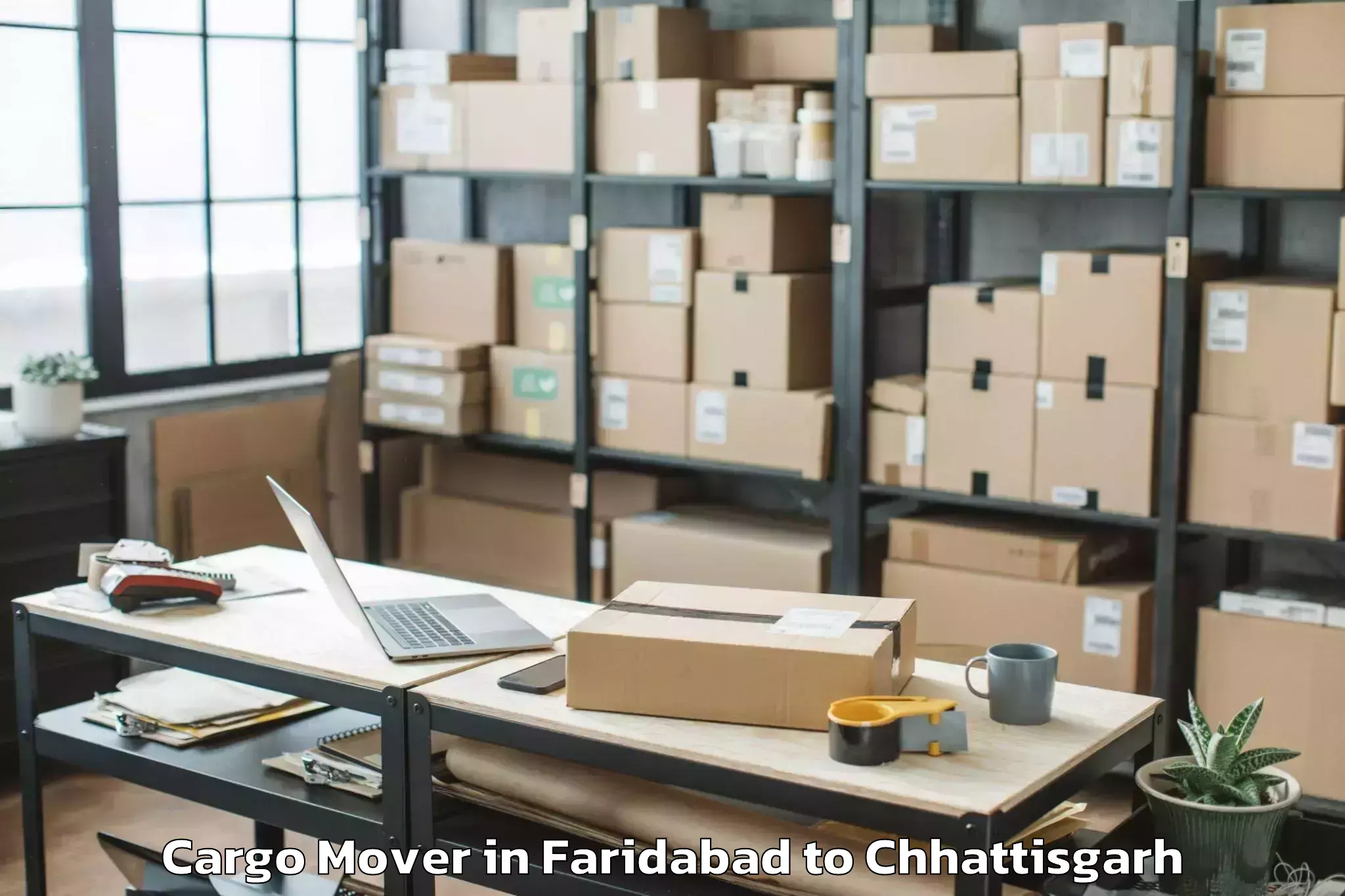 Book Faridabad to Kumhari Cargo Mover Online